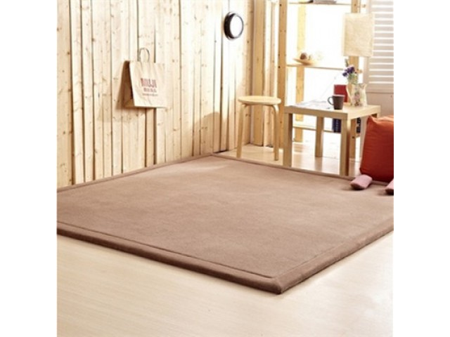 Tæppe, luksusudgave, 2x2m, Light Brown